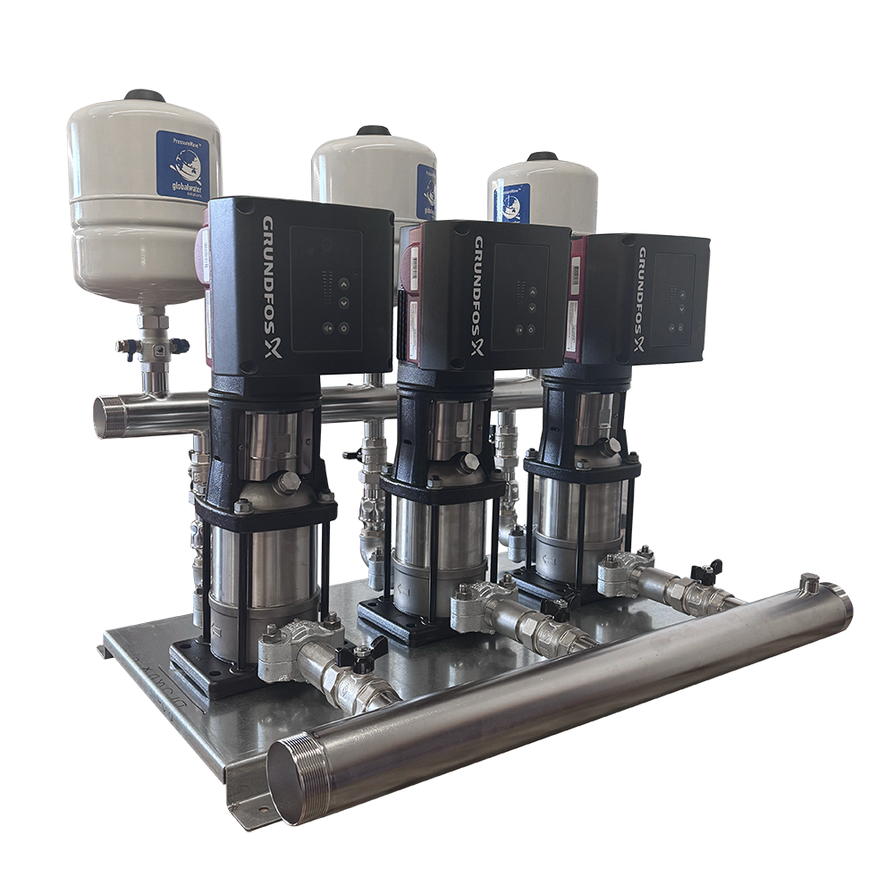 vertical triple cold water booster set
